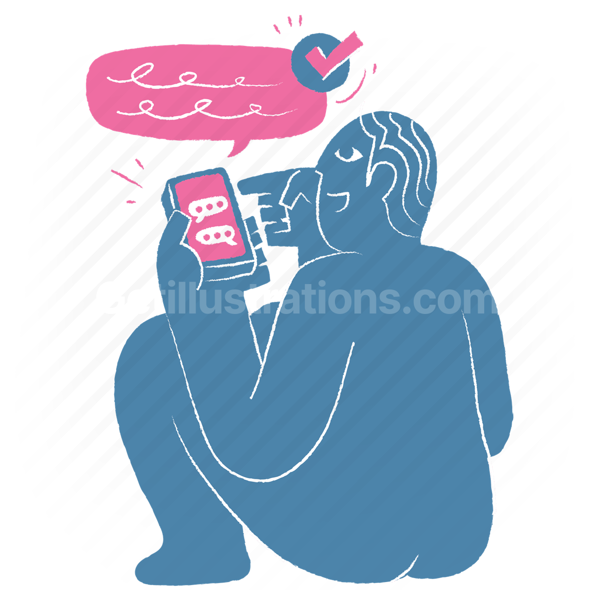 Social Media and Communication  illustration preview image